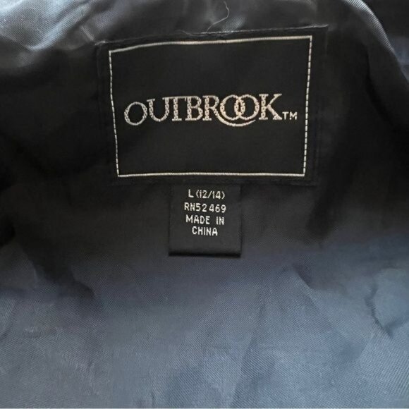Outbrook Black Waterproof Jacket Adjustable Waist & Multiple Pockets Womens Sz L - Picture 8 of 12